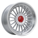 Alu kola Racing Line 7307R, 17x9 5x120 ET15, stříbrná + leštěný límec