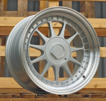 Alu kola Racing Line 7962F, 16x9 5x120 ET20, stříbrná + leštěný límec