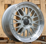 Alu kola Racing Line A1025, 16x7.5 4x100 ET20, stříbrná + leštěný límec