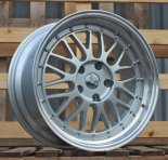 Alu kola Racing Line A1025, 17x7.5 5x120 ET34, stříbrná + leštěný límec