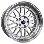 Alu kola Racing Line A1025, 18x9 5x120 ET35, stříbrná + leštěný límec