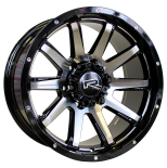 Alu kola Racing Line A1302, 17x9 6x139.7 ET0, černá + leštění