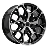 Alu kola Racing Line A1458, 20x8.5 5x127 ET50, černá + leštění