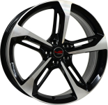 Alu kola Racing Line A513, 16x6.5 5x100 ET40, černá + leštění