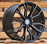 Alu kola Racing Line A5385, 19x8.5 5x112 ET25, černá matná (zátěžová)