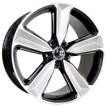 Alu kola Racing Line A5470, 17x7.5 5x112 ET35, černá + leštění