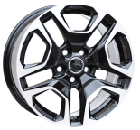Alu kola Racing Line A5567, 17x7 5x114.3 ET35, černá + leštění (zátěžová)