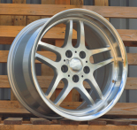 Alu kola Racing Line A5913, 17x9 5x120 ET20, stříbrná + leštěný límec (zátěžová)