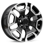 Alu kola Racing Line A6216, 17x7.5 6x139.7 ET25, černá + leštění (zátěžová)