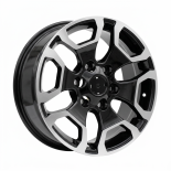 Alu kola Racing Line A6216, 17x7.5 6x139.7 ET25, černá + leštění (zátěžová)