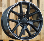 Alu kola Racing Line A8221, 20x10 5x130 ET35, černá + leštěný límec