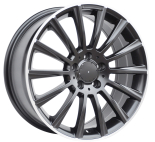 Alu kola Racing Line B1048, 18x7.5 5x112 ET44, černá + leštěný límec