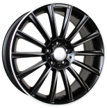 Alu kola Racing Line B1048, 18x7.5 5x112 ET44, černá matná + leštěný límec
