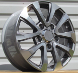 Alu kola Racing Line B1156, 17x8 5x150 ET60, šedivá + leštění