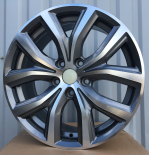 Alu kola Racing Line B1176, 18x8 5x112 ET47, šedivá + leštění