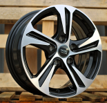 Alu kola Racing Line B1242, 16x6.5 5x110 ET40, černá + leštění
