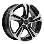 Alu kola Racing Line B1242, 16x6.5 5x112 ET40, černá + leštění