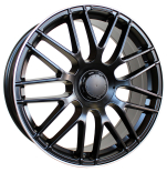 Alu kola Racing Line B1268, 17x7.5 5x112 ET40, černá matná + leštěný límec
