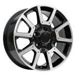 Alu kola Racing Line B1380, 20x8.5 5x150 ET55, černá + leštění (zátěžová)