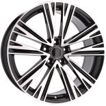 Alu kola Racing Line B1424, 17x7.5 5x112 ET36, černá + leštění