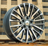 Alu kola Racing Line B1515, 18x8 5x120 ET50, šedivá + leštění (zátěžová)