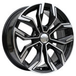 Alu kola Racing Line B1518, 16x6.5 5x114.3 ET41, černá + leštění