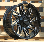 Alu kola Racing Line B1544, 20x12 12x135 ET-44, černá lesklá (zátěžová)