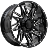Alu kola Racing Line B1544, 20x12 12x135 ET-44, černá lesklá (zátěžová)