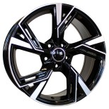 Alu kola Racing Line B1571, 18x8 5x112 ET39, černá + leštění