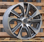 Alu kola Racing Line B1611, 20x8.5 5x150 ET60, šedivá + leštění (zátěžová)