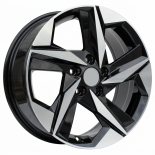 Alu kola Racing Line B1622, 17x7.5 5x114.3 ET51, černá + leštění