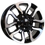 Alu kola Racing Line B1623, 17x7.5 6x139.7 ET30, černá + leštění (zátěžová)