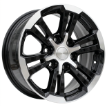 Alu kola Racing Line B1649, 17x7.5 6x139.7 ET38, černá + leštění (zátěžová)