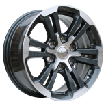 Alu kola Racing Line B1649, 17x7.5 6x139.7 ET38, šedivá + leštění (zátěžová)