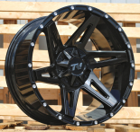 Alu kola Racing Line B1676, 20x10 12x135 ET-12, černá lesklá (zátěžová)