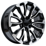 Alu kola Racing Line B1718, 22x9 6x139.7 ET24, černá + leštění