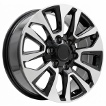Alu kola Racing Line B1743, 18x7.5 6x139.7 ET25, černá + leštění (zátěžová)
