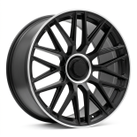 Alu kola Racing Line B1766, 19x9.5 5x112 ET38, černá matná + leštěný límec (zátěžová)