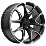 Alu kola Racing Line B1790, 20x9 5x127 ET40, černá matná + leštění