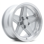 Alu kola Racing Line B1794, 16x9 5x112 ET12, stříbrná + leštěný límec