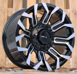 Alu kola Racing Line B1799, 17x9 6x139.7 ET12, černá + leštění (zátěžová)