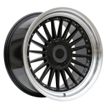 Alu kola Racing Line B1803, 18x8.5 5x120 ET20, černá + leštěný límec