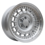 Alu kola Racing Line B1855, 17x8 5x112 ET30, stříbrná + leštěný límec