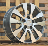 Alu kola Racing Line B1863, 20x8.5 5x150 ET60, šedivá + leštění (zátěžová)