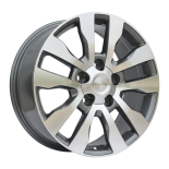 Alu kola Racing Line B1863, 20x8.5 5x150 ET60, šedivá + leštění (zátěžová)