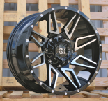 Alu kola Racing Line B1955, 20x10 6x139.7 ET, černá + leštění (zátěžová)