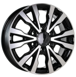 Alu kola Racing Line B3025, 16x6.5 6x130 ET54, černá + leštění (zátěžová)