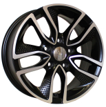Alu kola Racing Line B5087, 16x6.5 5x112 ET45, černá matná + leštění