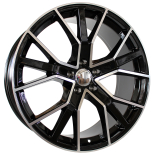 Alu kola Racing Line B5131, 22x10 5x112 ET21, černá + leštění (zátěžová)