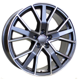 Alu kola Racing Line B5131, 22x10 5x112 ET26, šedivá + leštění